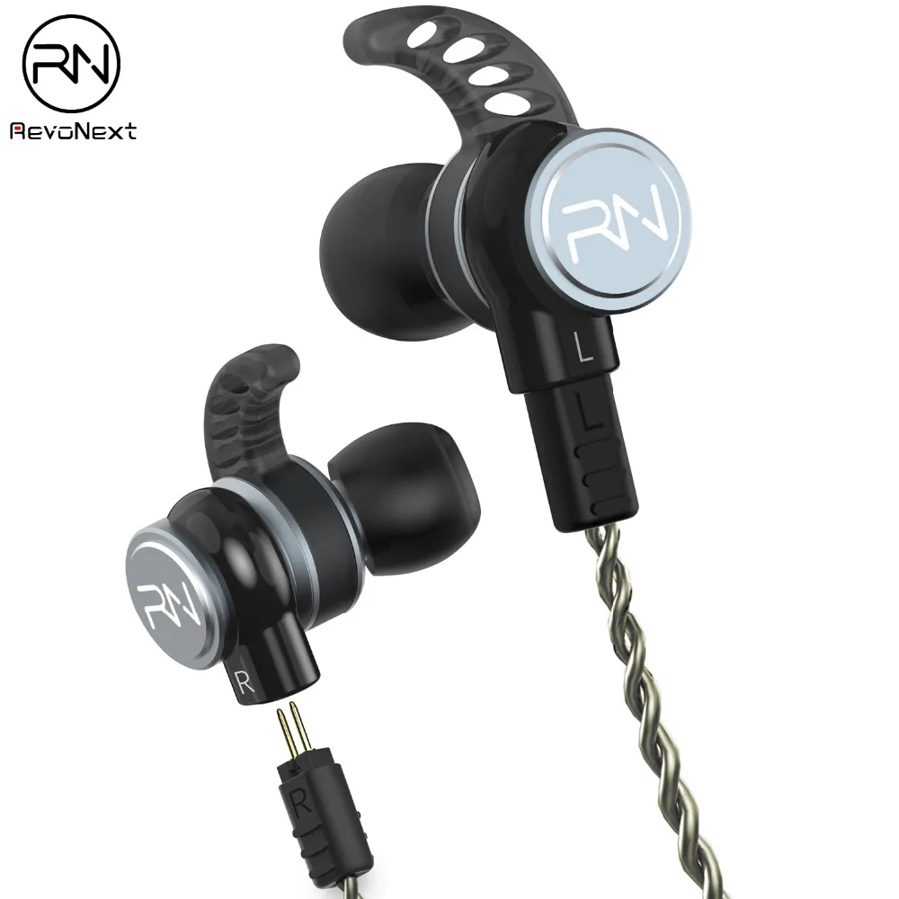 Hybrid In Ear наушники Revonext RX6 1DD + 1BA HIFI Bass DJ для бега спортивные гарнитура вкладыши QT2 QT3