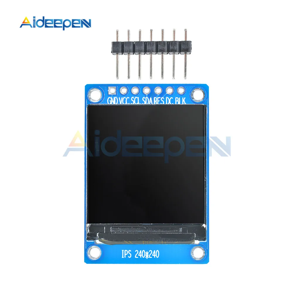 1.3 inch IPS 240x240 1,4" 1,8" 0,96 1,3 дюймов серийный 128*128 128*160 80*160 240*240 65K SPI полноцветный TFT ips ЖК-дисплей модуль плата замена OLED - Цвет: 1.3 inch IPS 240x240