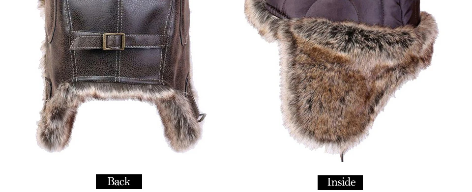 Зимняя куртка-бомбер Шапки Плюшевые Earflap русская ушанка с очки для мужчин женщин's Траппер Авиатор шлем летчика Искусственная кожа меха зимние шапки