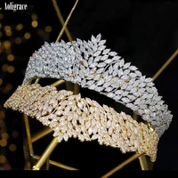 european sparkling cubic zirconia wedding tiaras and crowns bridal prom quinceanera sweet 16 headpiece hair jewelry accessories
