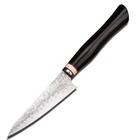 Новый стиль дамасское лезвие VG10 стальное лезвие ручка из черного дерева для резки кусочков мяса резьба фрукты коллекция уличный нож для повседневного использования