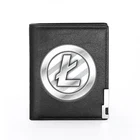Лидер продаж, высокое качество, криптовалюты, Litecoin, дизайнерский кожаный кошелек с принтом, держатель для кредитных карт, короткий кошелек