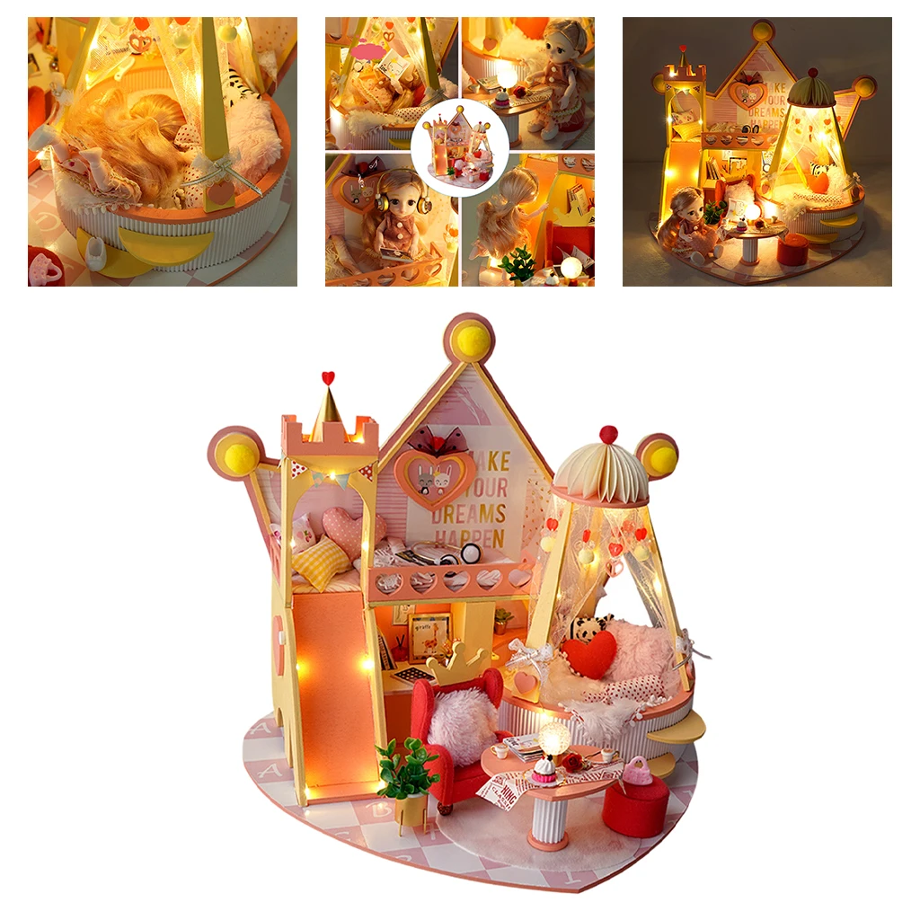 Миниатюрный Кукольный домик сделай сам набор для строительства игровой комнаты