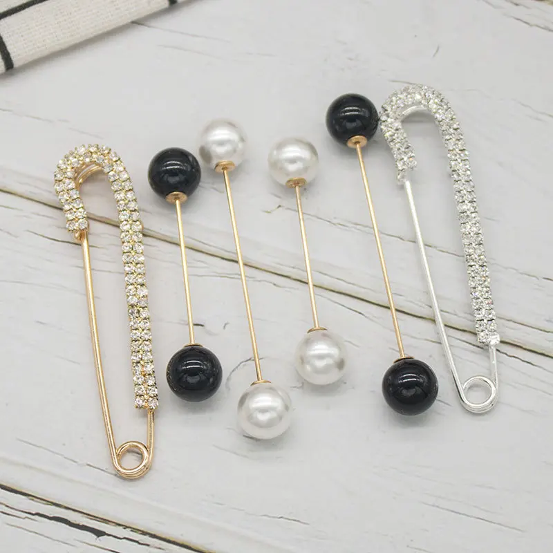 ASHMITA 6 шт. свитер шаль зажимы искусственный жемчуг брошь булавки ретро двойной
