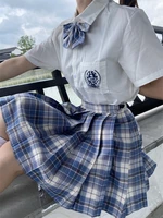 navy sailor anime jk uniforms japanese school uniform fashion korean style kawaii girl cosplay shirt and skirt sets send tie xxl