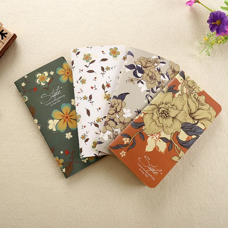 

1pcs Flower Notebook 172*90*4mm Agenda Kawaii Journals Plannner Diary Notepad Book 24 Sheets School Office Stationery Planner