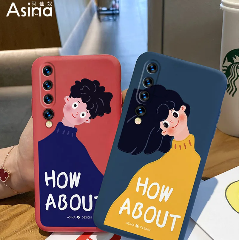 

ASINA Cartoon Case For Xiaomi Mi10 11 9 8 Case Official Original Liquid Silicone Case For Xiaomi Redmi Note 10 9 8 7 Case Couple