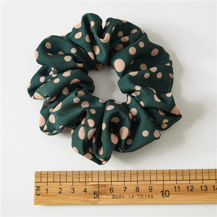 

New Arrivals Flower Print Colorful Dots Adjustable Elastic Hair Bands Fashion Ponytail Holder Women Girls Hair Accessories