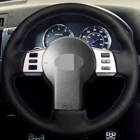 diy black genuine leathercar accessories steering wheel cover for nissan 350z 2003 2009 infiniti fx fx35 fx45 2003 2008