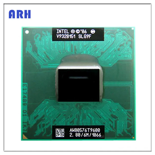 Процессор Intel Core 2 Duo T9600 SLG9F SLB47 8 ГГц двухъядерный двухпотоковый ЦПУ 6 Мб 35 Вт Разъем