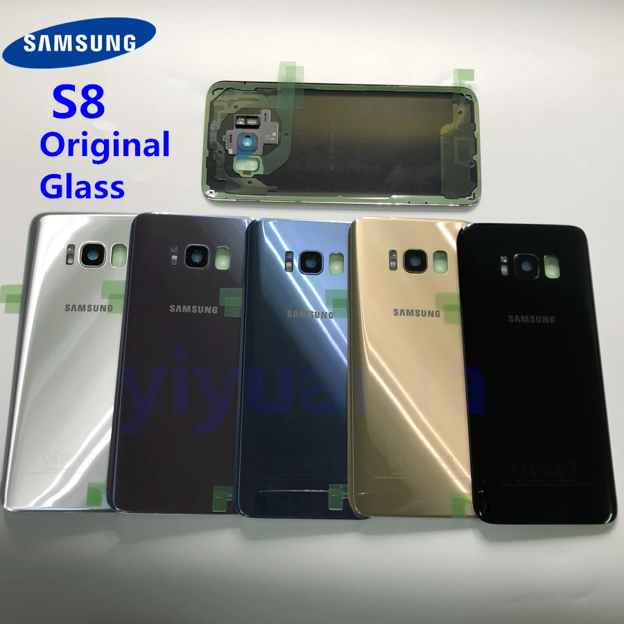 S8 аккумулятор задняя крышка стеклянная дверь Корпус Замена для samsung Galaxy S8 G950 G950F G950FD SM-G9500+ водонепроницаемый клей