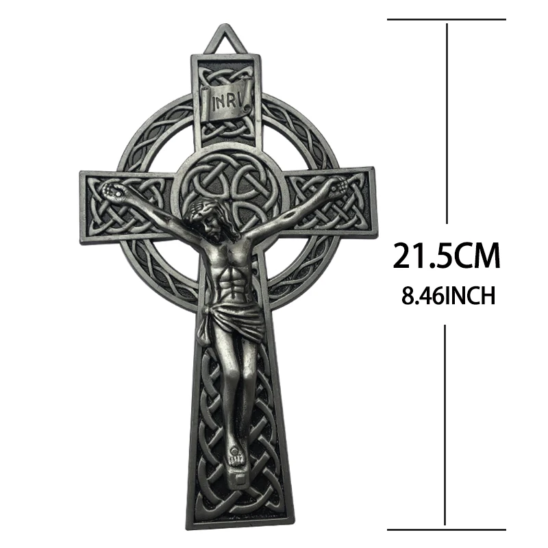 Античный оловянный католический кельтский карася металлический крест на стену