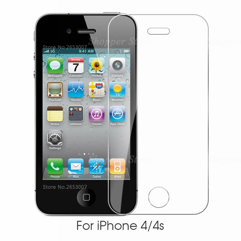 For iPhone 4 4S Закаленное стекло для iPhone 11 Pro XR XS MAX Защита экрана для iPhone 8X7 6 6S Plus 5 5S SE 11 Pro Max 6,1 6,5 5,8 дюйма - Цвет: For iPhone 4 4S