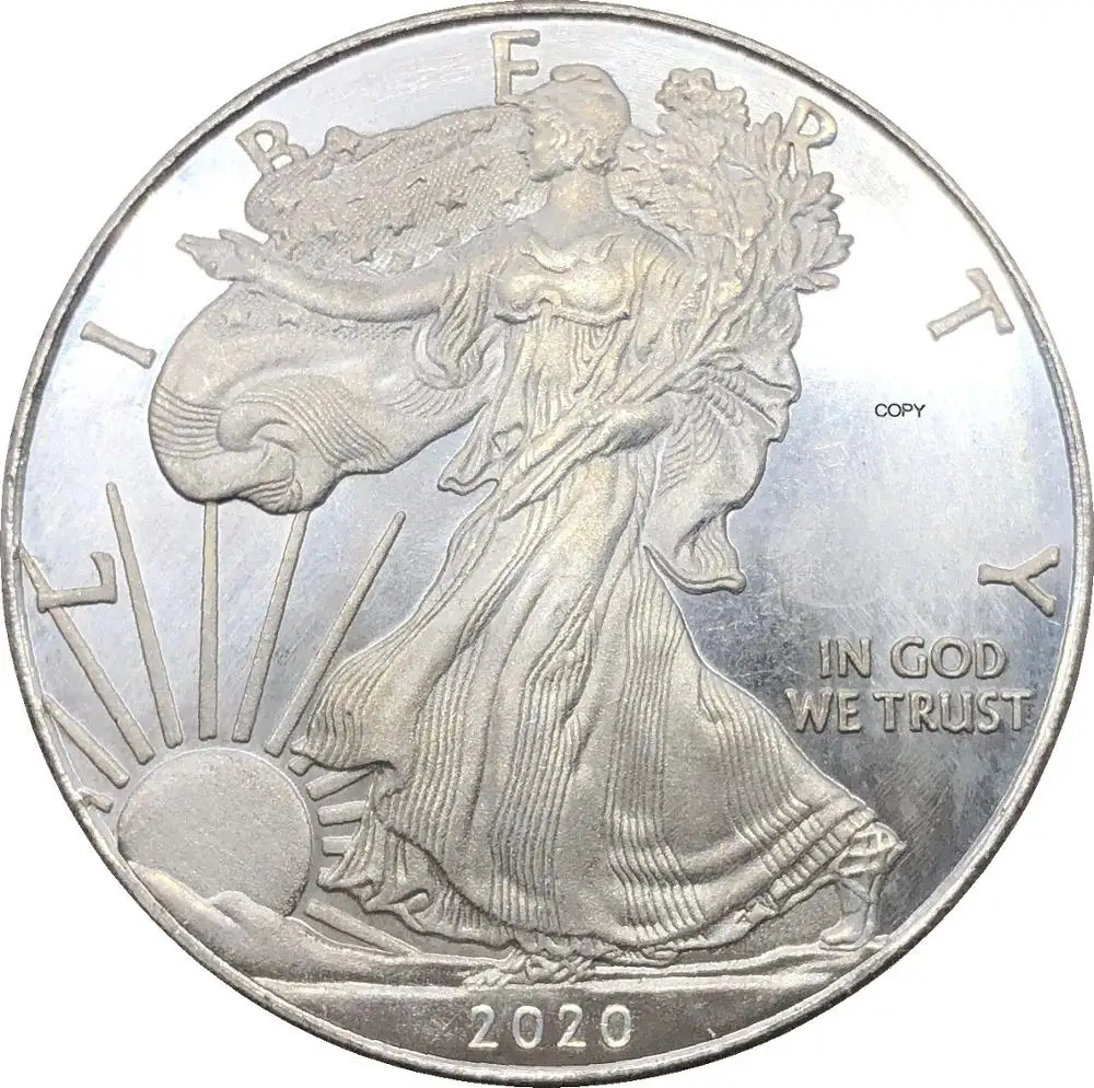 

United States 1 Dollar American Silver Eagle Bullion Coin 2020 Plated Silver Commemorative Coin Copy coin