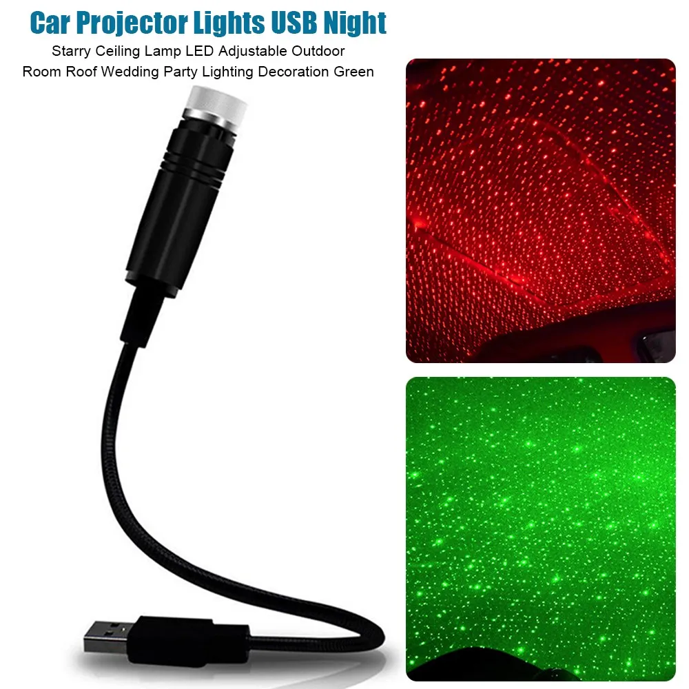 

LED Car Projector Light 21cm 5V USB Night Starry Ceiling Lamp LED Adjustable Outdoor Room Roof Wedding Party Lighting Decoration