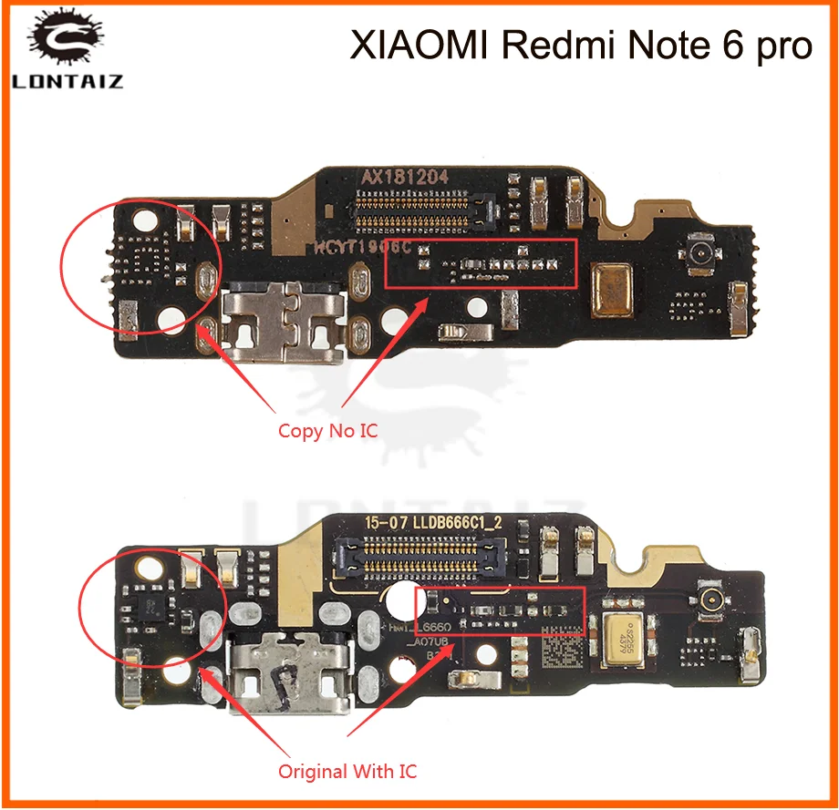 Оригинальные запасные части для Xiaomi Redmi Note 6 Pro зарядный порт USB зарядное
