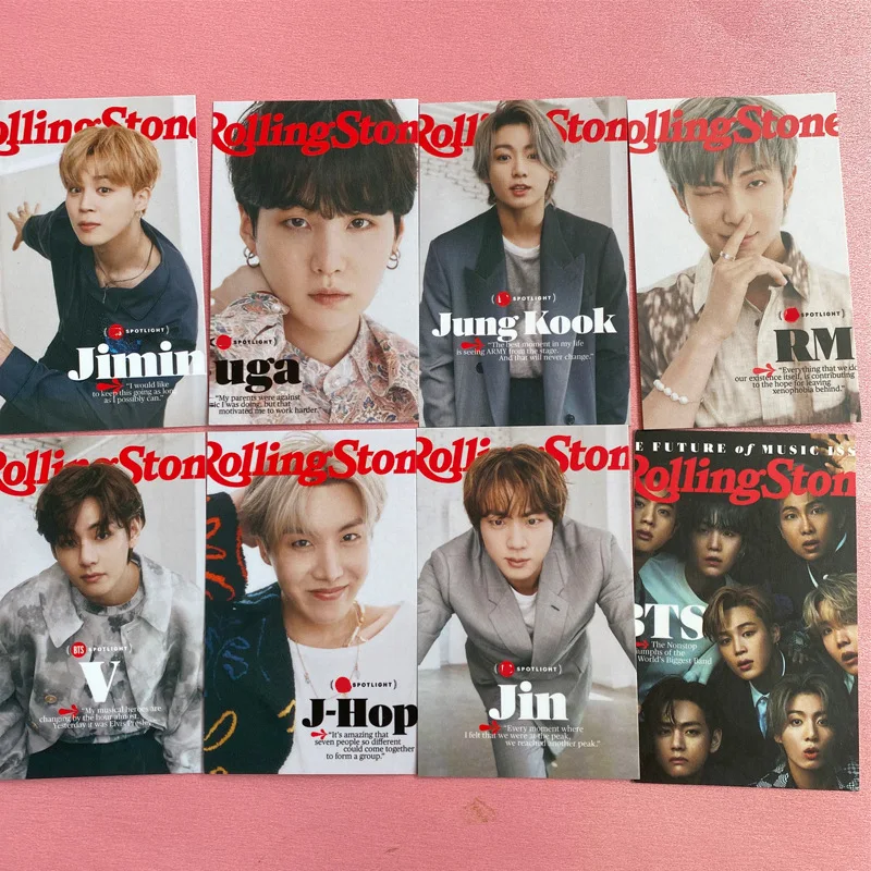 

8pcs/set Kpop Group Photocard New Album Rolling Stone Photo Cards LOMO Card for Fans
