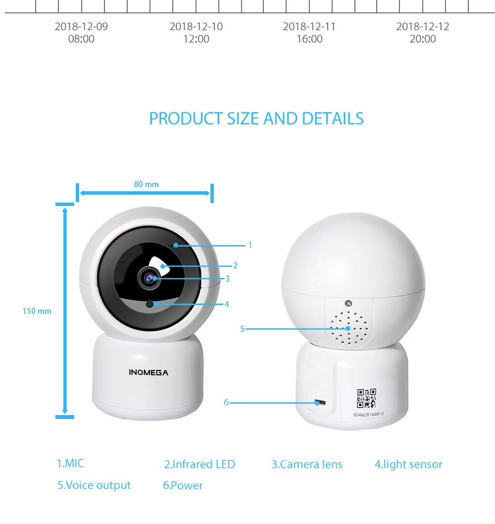 INQMEGA 1080P облачная Беспроводная IP камера, интеллектуальное автоматическое слежение за человеком, Домашняя безопасность, видеонаблюдение, сеть видеонаблюдения, мини Wifi камера
