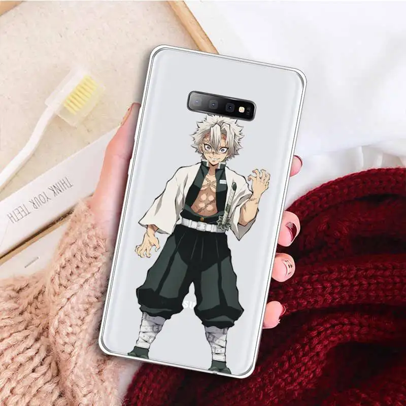 

Anime Demon Slayer Phone Case Clear Transparent for samsung A 21s 50 71 S 8 9 20 note 10 20 plus ultra