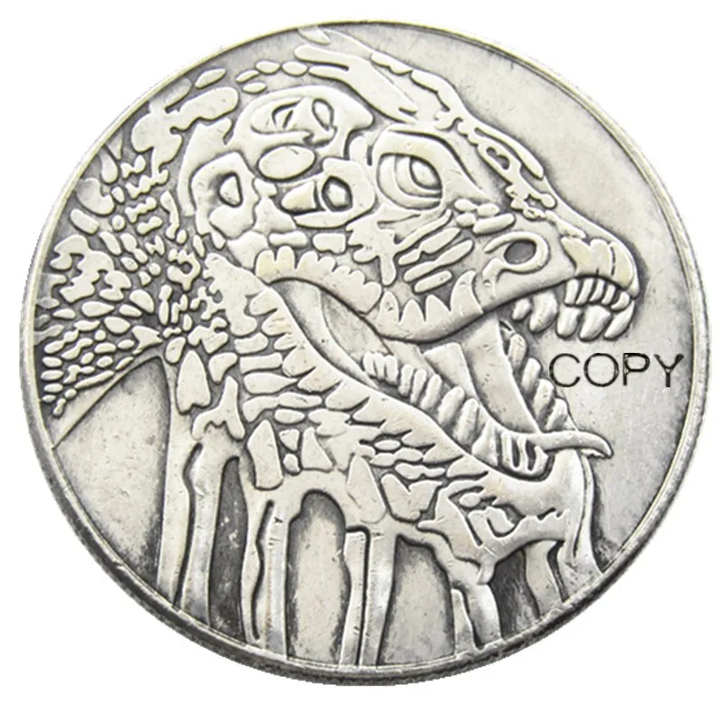 

HB(139)US Hobo Morgan Dollar Skull Zombie Skeleton Silver Plated Copy Coins