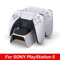 new dual usb fast charge cradle led display for ps5 joystick gamepad controller type c interface for sony playstation5 accessory