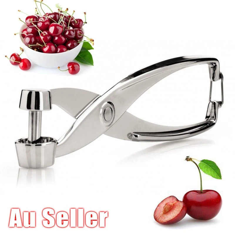 

7.8inch Cherry Fruit Kitchen Pitter Remover Olive Core Corer Remove Pit Tool Seed Gadget Stoner