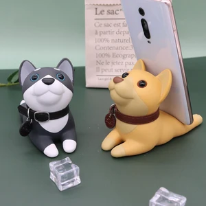 cartoon dog office home desktop stand mobile phone holder decoration lazy mobile ipad stand live free global shipping