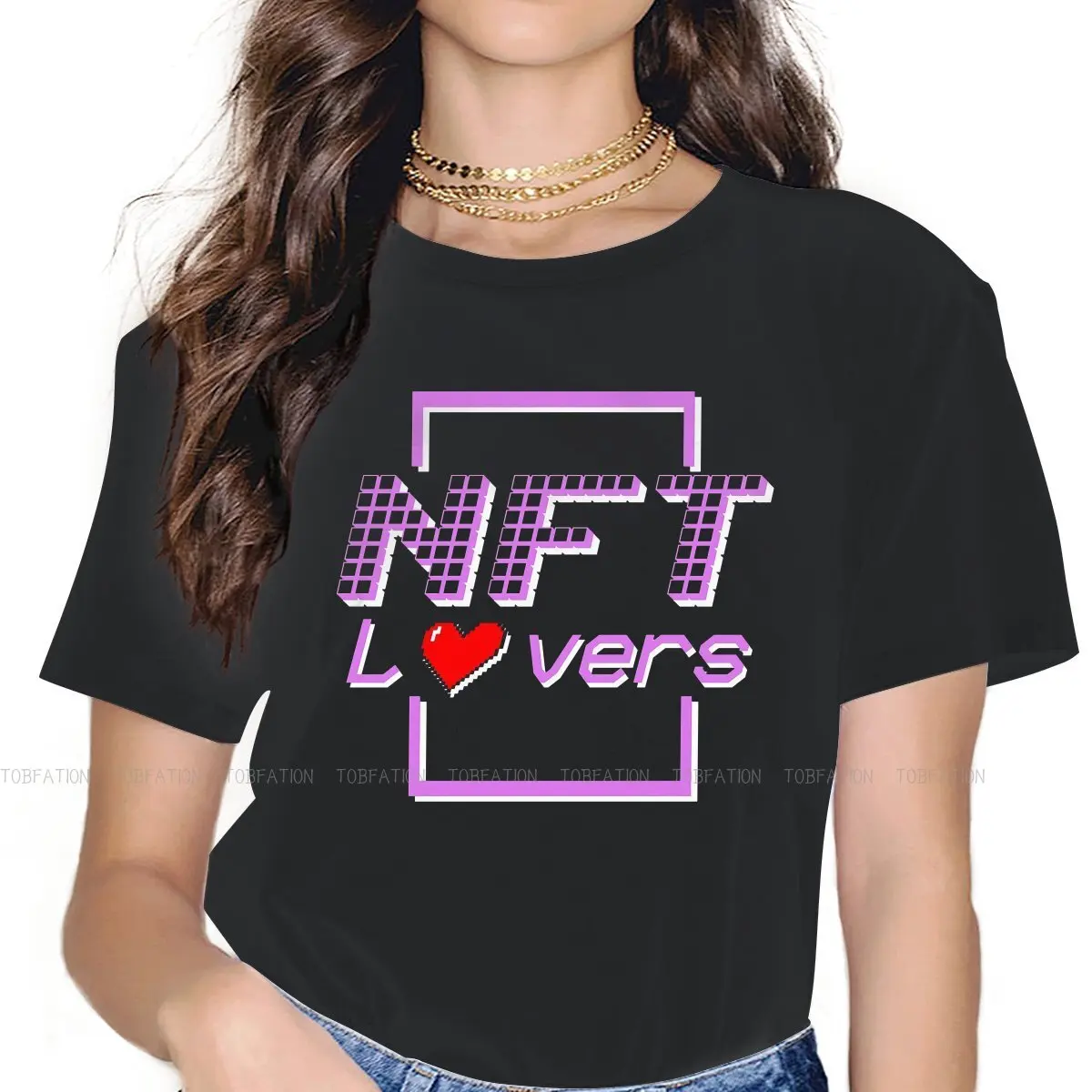 

NFT Non Fungible Token Blockchain TShirt for Woman Girl LOVERS Casual Sweatshirts T Shirt High Quality New Design Loose