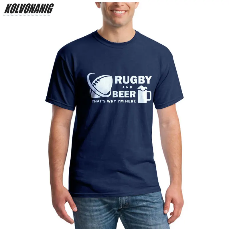 

Rugby Love Beer Funny Graphic Printed T Shirt For Men Fashion Cotton O-Neck Short Sleeve Unisex T-shirt Tops Koszulki