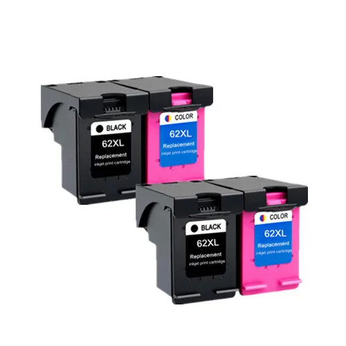 2 Black 2 Color 2PK совместимый картридж с чернилами 62XL для hp62 62 5640 5660 7640 5540 5544 5545 5546 5548 Officejet 5740 5741 5742 5743 5744 - Цвет: 2 Black 2 Color