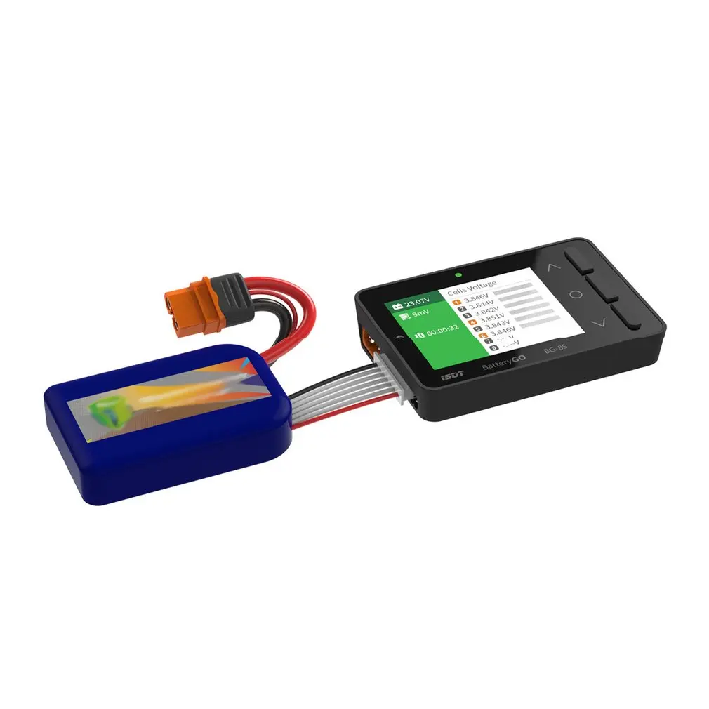 ISDT-Medidor de bater&iacute;a de BG-8S, comprobador de capacidad de bater&iacute;a Digital con pantalla LCD, equilibrador de bater&iacute;a, probador de bater&iacute;a para LiPo-4