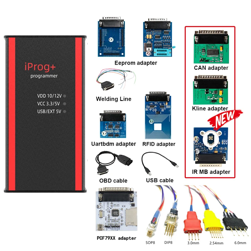 Программатор ключей IPROG Pro 2021 V86 с полным блоком управления Iprog + быстросброс V84 PK