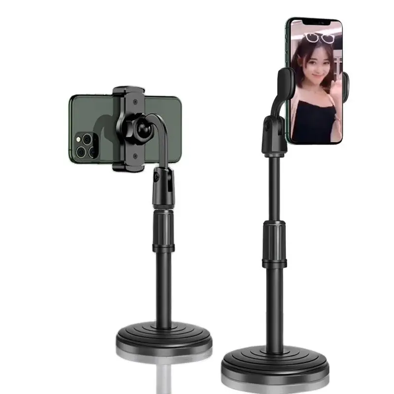 

Professional Mobile Phone Stand with 360° Rotate Portable Round Desktop Phone Holder Suitable for Vlog Shooting Live Streaming