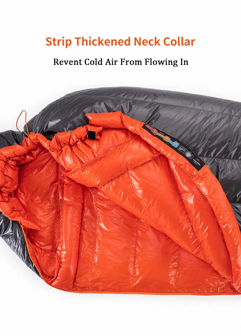 Naturehike Sleeping Bag 90% Filled Goose Down Mummy Thicken Windproof Warm Winter Down Sleeping Bag Ultralight 800FP