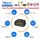 Диагностический инструмент Vgate iCar Pro elm327 obd2, совместимый с Bluetooth 4,0 OBD 2, Автомобильный сканер ELM 327 для IOSAndroid, считыватель кодов автомобиля