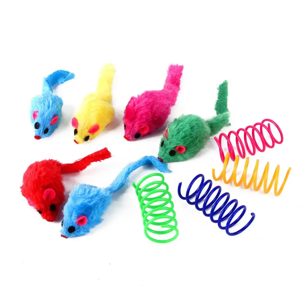 

Тренировочная игрушка для домашних животных, плюшевая мышь для кошек, Весенняя игрушка, набор для тренировки