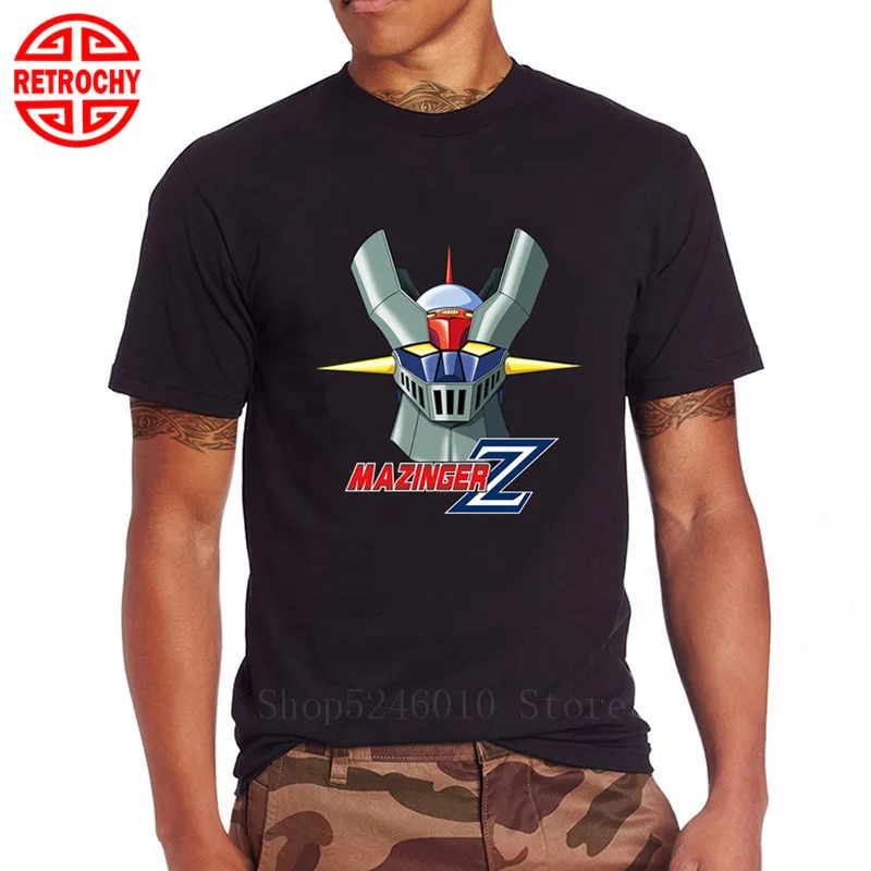 Новейшая уличная одежда мужская футболка с мультяшным принтом Mazinger Z UFO