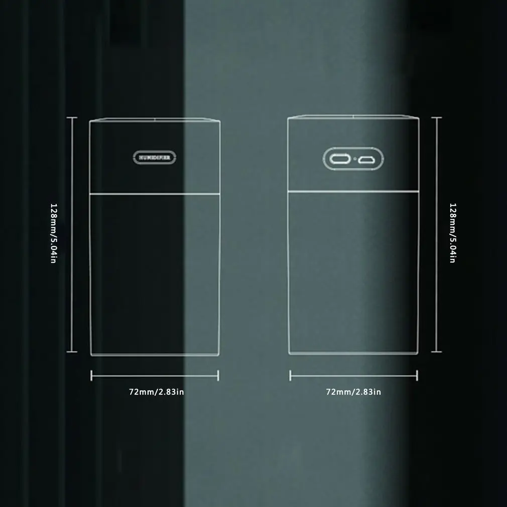 

270ml Dazzle Cup Air Humidifier USB Ultrasonic Humidifier Aroma Essential Oil Diffuser Cool Mist Purifier with Colorful Light