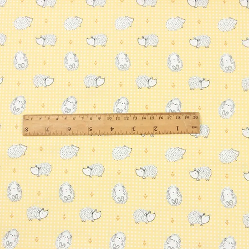 Половинная тонкая хлопчатобумажная ткань с принтом в клетку ежика одежда ручной