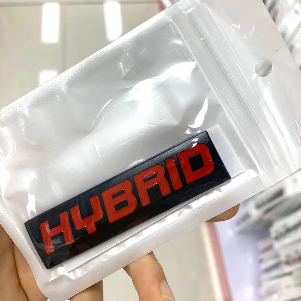 

HYBRID logo Car sticker 3D metal Emblem Badge for Honda Accord Civic Fit Jazz CRV Car Rear Tail Trunk Decal stickers accessories