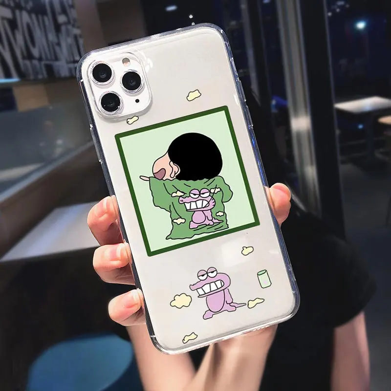 

japan cartoon Cute Crayon Shin chan Soft silicone Phone Case For iPhone 12 Pro Max 11 Pro Max 6 7 8 Plus SE 2020 XS Max XR Cover