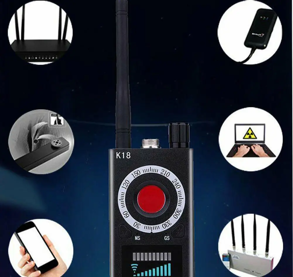 K18 1 МГц-6,5 ГГц анти детектор камера GSM аудио ошибка искатель gps сигнал объектив RF трекер Обнаружение Многофункциональный беспроводной детектор
