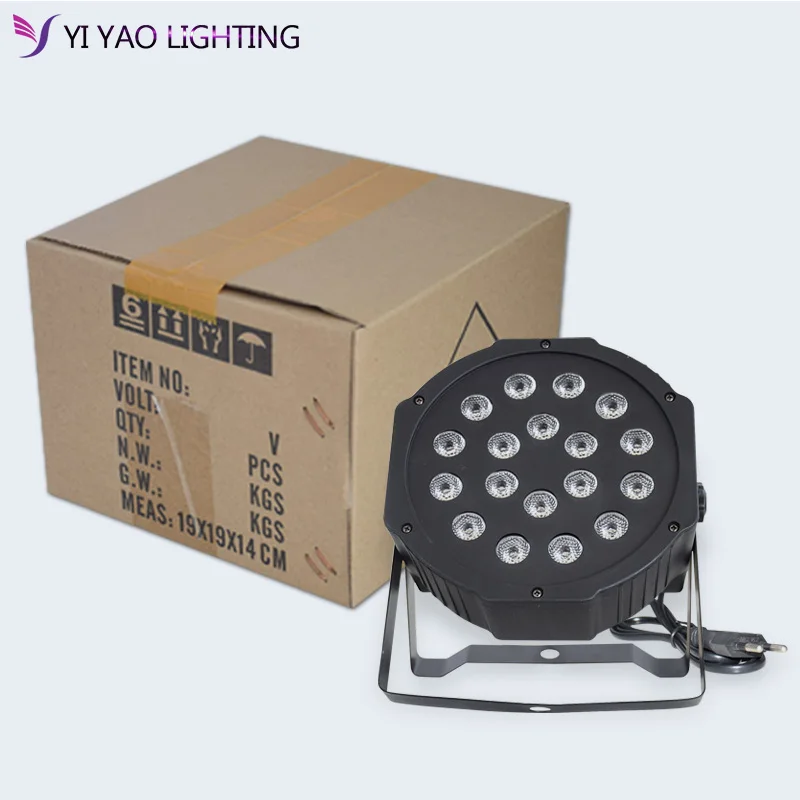 Светодиодный RGB светильник Par 18x3 Вт с DMX512 для дискотеки DJ проектора