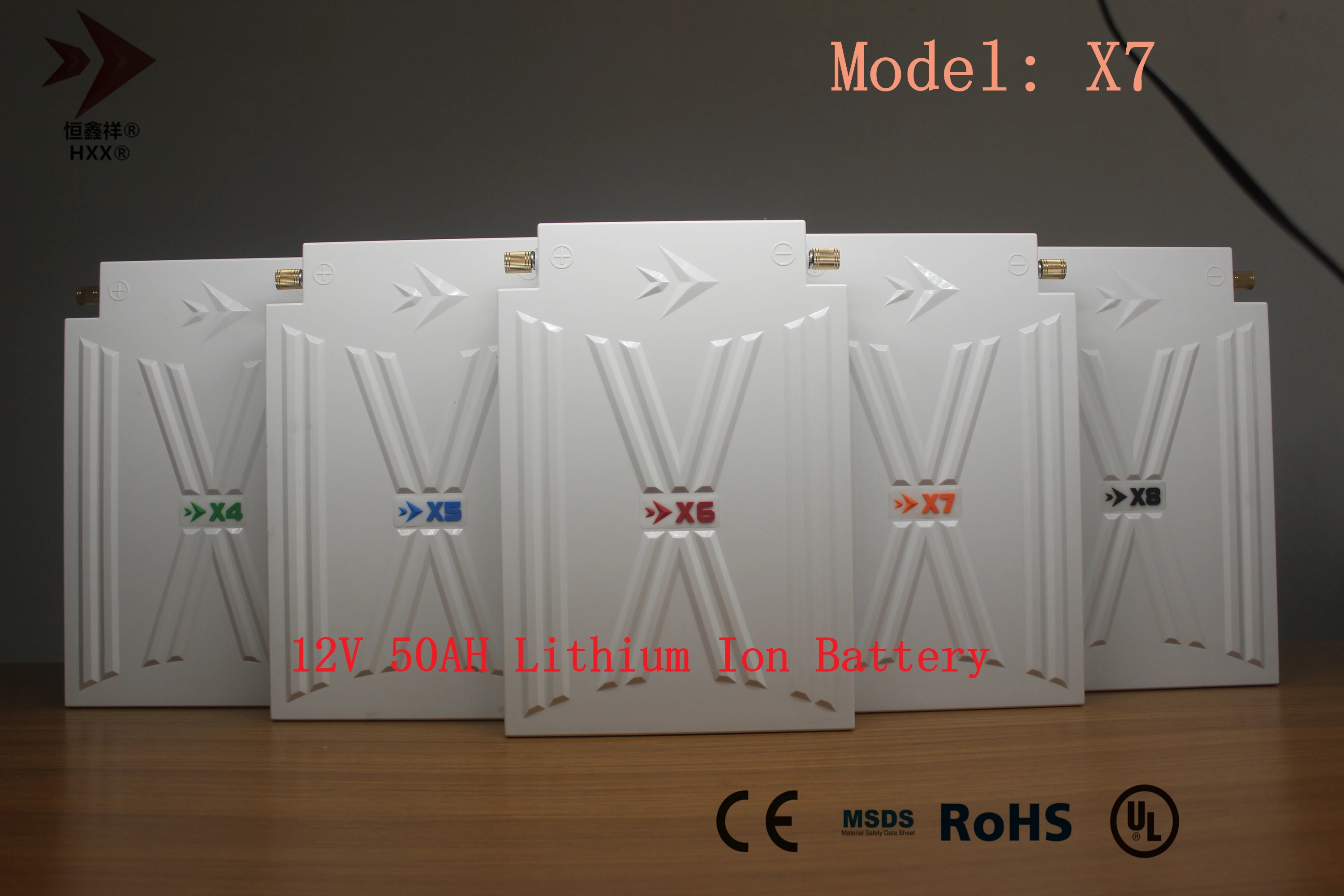 12V 50AH литий ионный Батарея Водонепроницаемый с ЖК дисплей встроенный 3 шнура BMS 50A