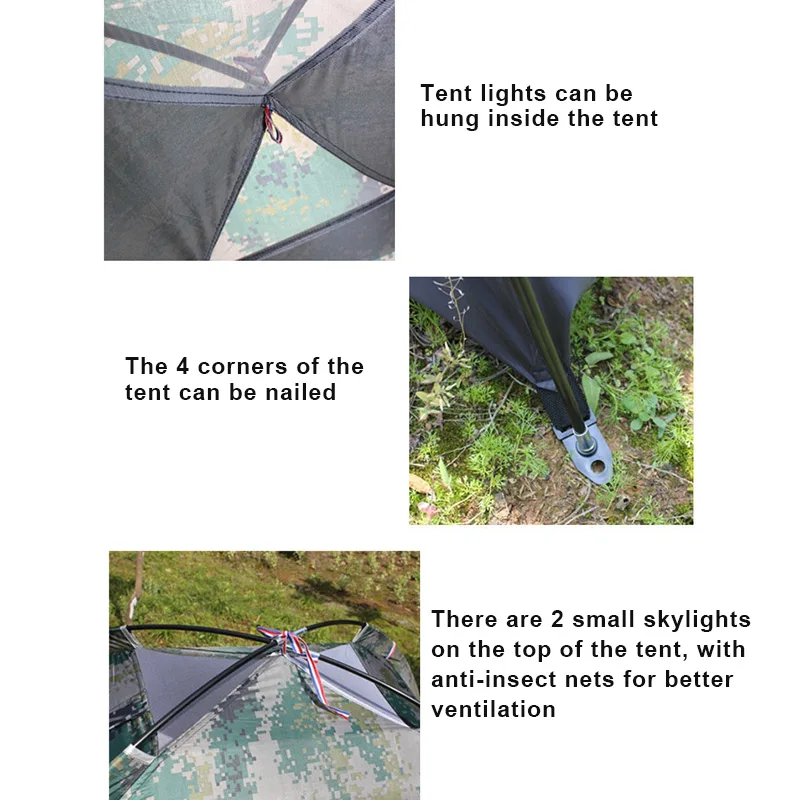 

Portable Single Camouflage Camping Tent Outdoor Travel Fishing Hiking ALS88