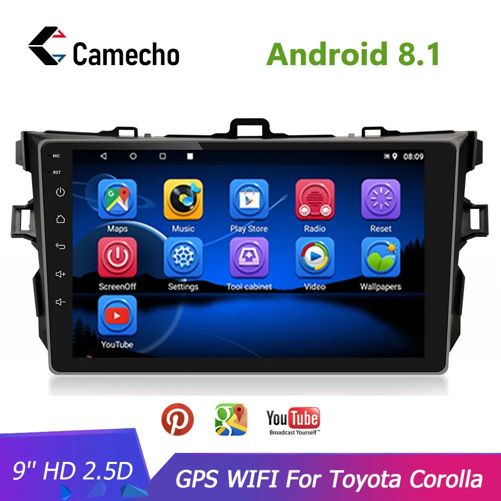 Camecho 2din Android 8 1 автомобильный Радио мультимедийный плеер 9 'ƈ.5D сенсорный gps