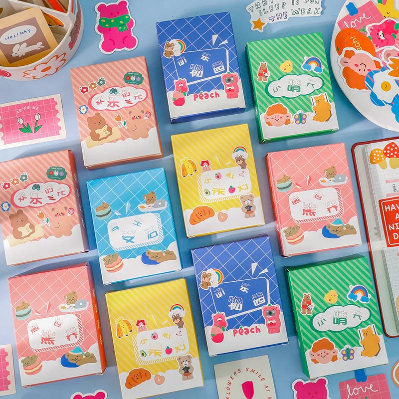 

"Happy World" 100pcs Stickers Kawaii Cute Scrapbooking Card Making DIY Children Student Craft Decoration Sticker