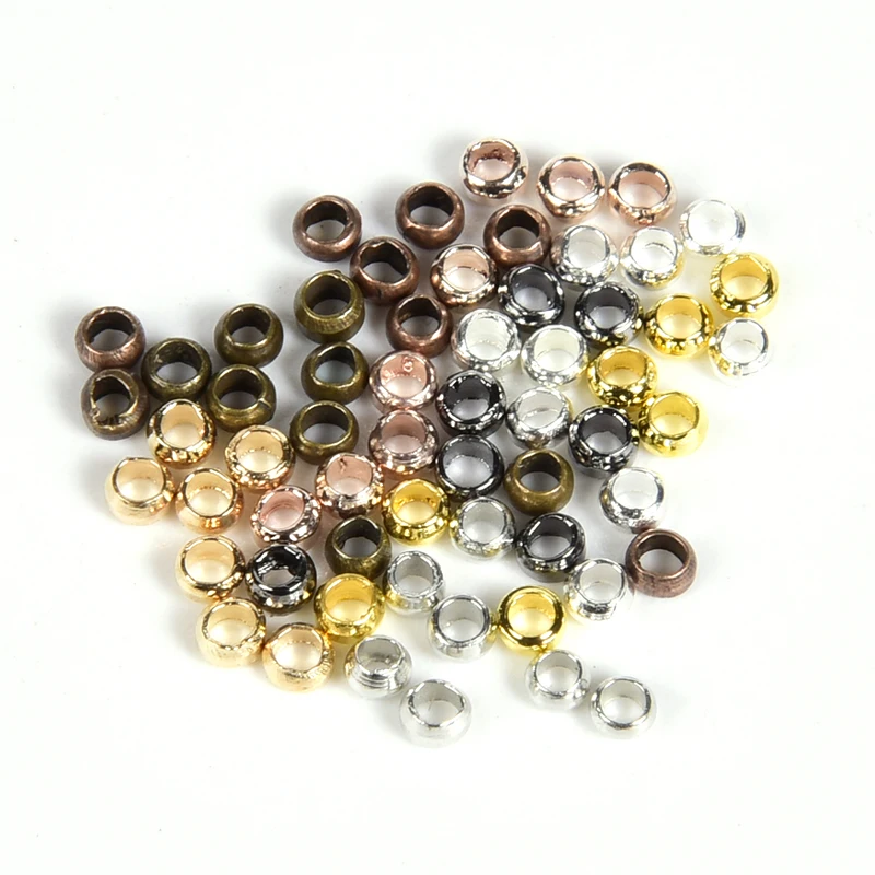 500 шт./лот фурнитура для браслета сделай сам пробка разделитель бусины обжимные