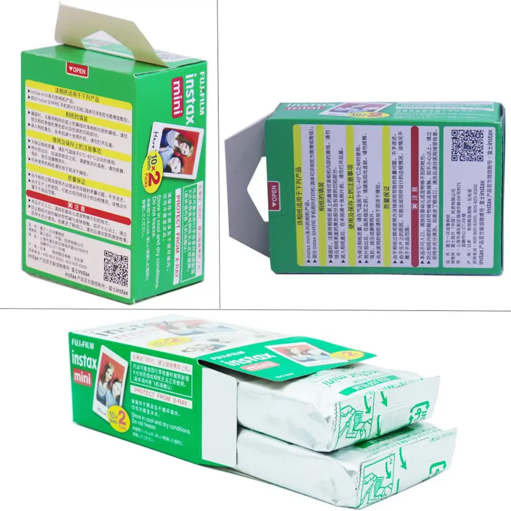 100 hojas para fujifilm instax mini 9 8 peliculas borde blanco instant 7s 25 50s 90 cаmara Sp 2 papel|Фотобумага| |