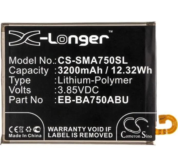 

cameron sino 3200mah battery for SAMSUNG Galaxy A7 2018 A7 2018 Duos SM-A750 A750F/DS A750FN A750FN/DS A750GN/DS A750N